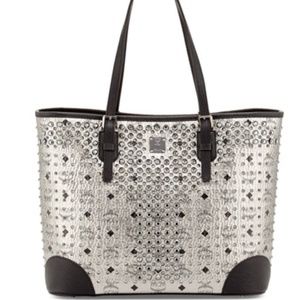 Diamond Visetos Tote Bag, Silver